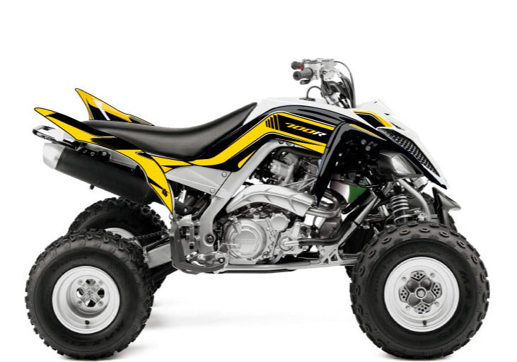 Chargez l&#39;image dans la visionneuse de la galerie, YAMAHA 700 RAPTOR ATV CORPORATE GRAPHIC KIT YELLOW 60TH ANNIVERSARY
