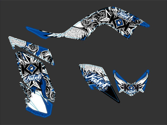 YAMAHA 700 RAPTOR ATV DEMON GRAPHIC KIT BLUE