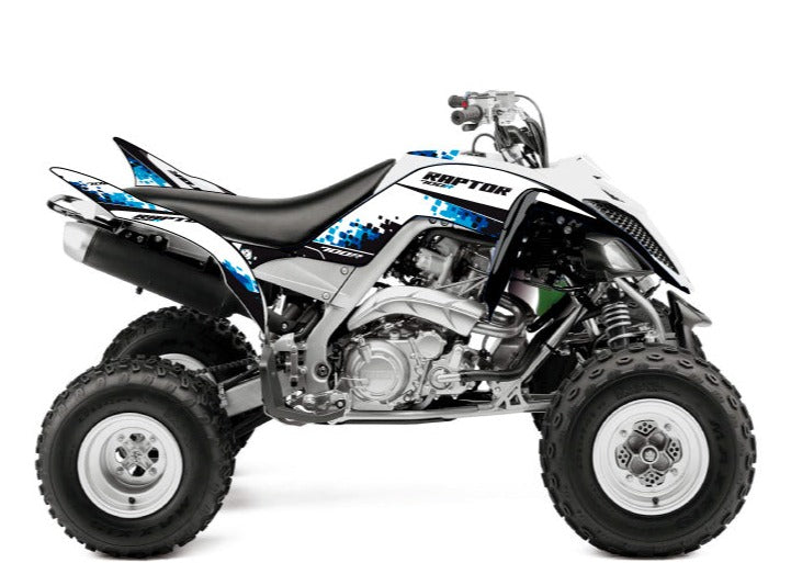 Chargez l&#39;image dans la visionneuse de la galerie, YAMAHA 700 RAPTOR ATV HANGTOWN GRAPHIC KIT BLUE
