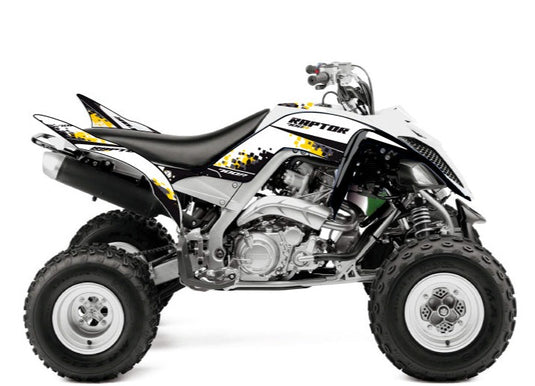 YAMAHA 700 RAPTOR ATV HANGTOWN GRAPHIC KIT YELLOW 60TH ANNIVERSARY