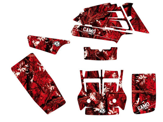 KIT DECO QUAD CAMO YAMAHA BANSHEE ROUGE