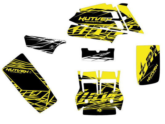 YAMAHA BANSHEE ATV ERASER FLUO GRAPHIC KIT YELLOW