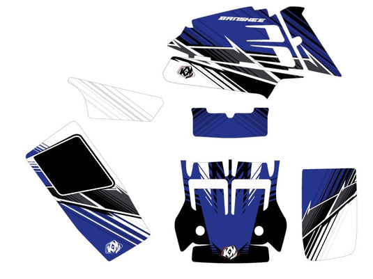 YAMAHA BANSHEE ATV STRIPE GRAPHIC KIT BLUE