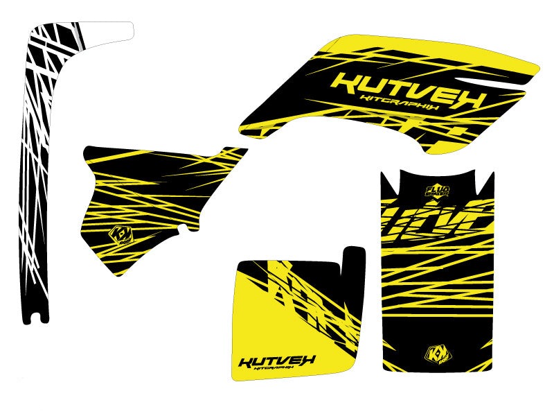 Load image into Gallery viewer, YAMAHA BREEZE ATV ERASER FLUO GRAPHIC KIT YELLOW
