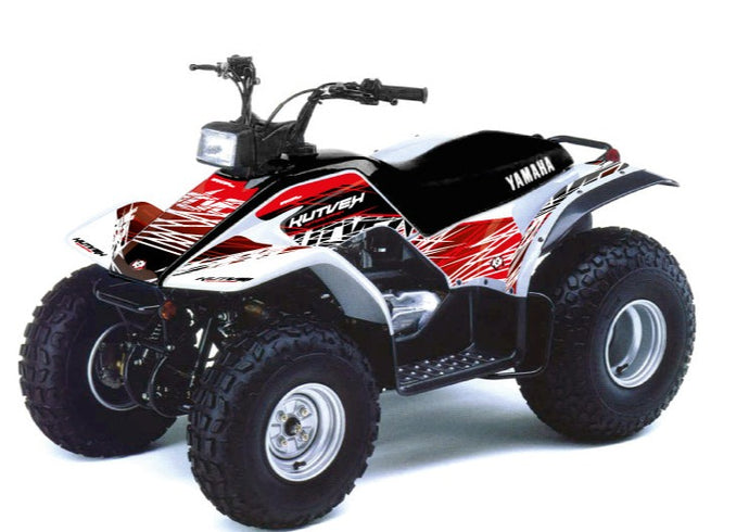 Yamaha Breeze ATV Radiergummi-Grafik-Set, Rot, Weiß