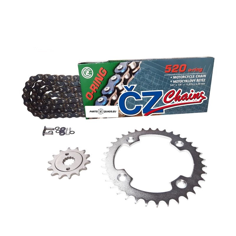 Durable ATV chain kit for Honda TRX 450R, 2004–2005 model, 14x38 setup