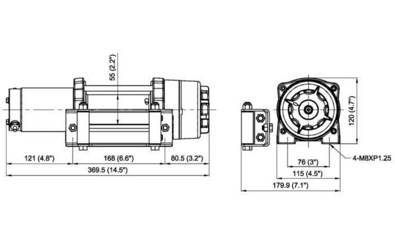 Chargez l&#39;image dans la visionneuse de la galerie, COMEUP CUB 4 12V STD, 4000LBS, CORDE D&#39;ACIER
