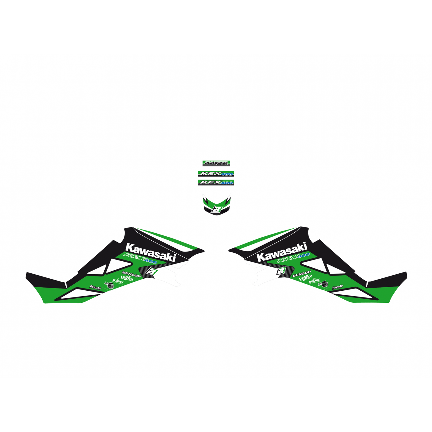 BLACKBIRD SET OF STICKERS KAWASAKI KFX 400 '03-'07 2Q05A