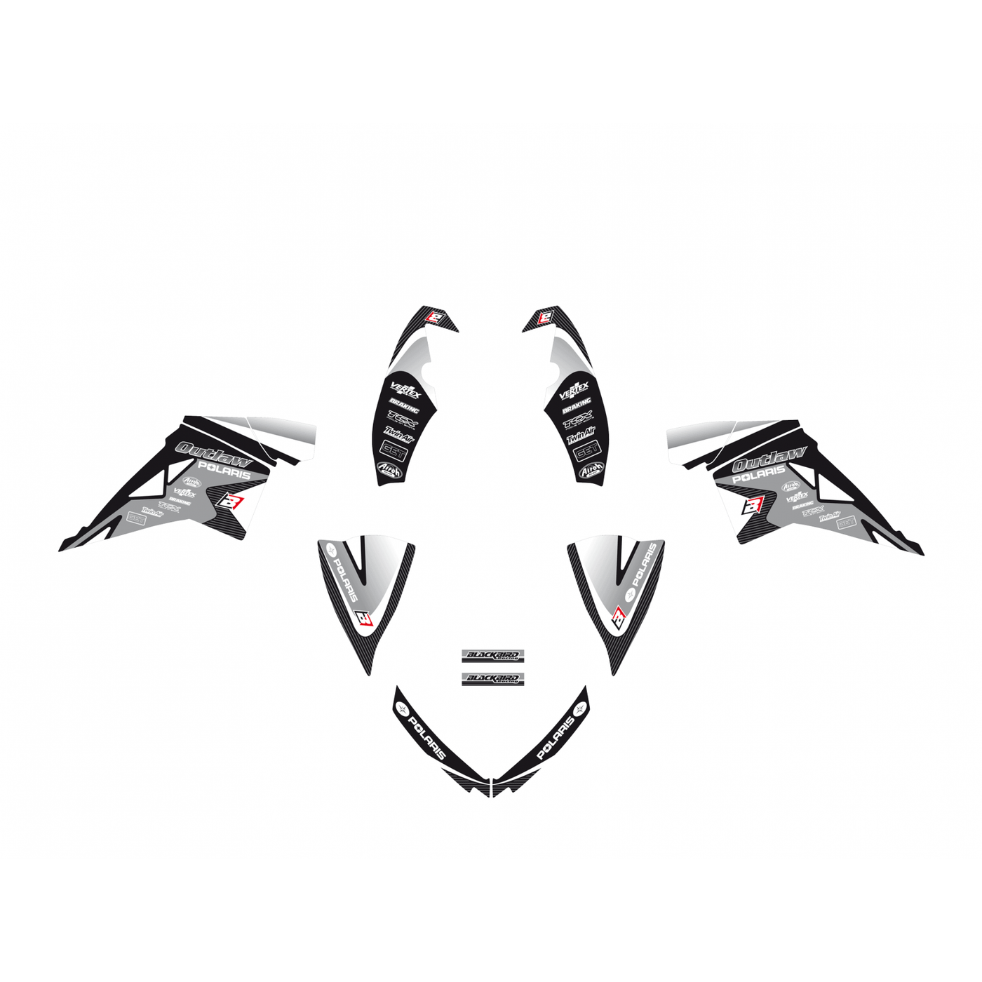 BLACKBIRD SET OF STICKERS POLARIS OUTLAW 110 '06-'08 E2Q16A