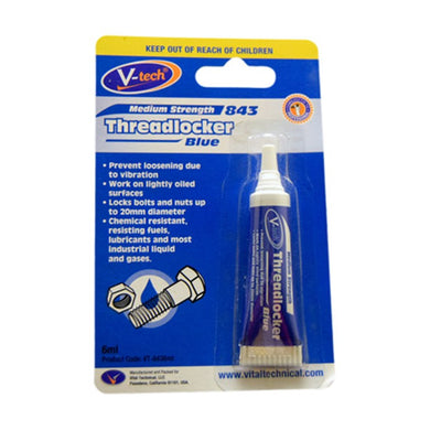 Vtech Threadlocker Blue Medium Strength 843