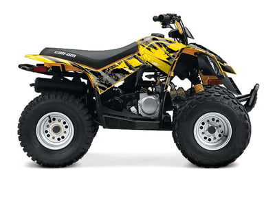 Yellow Ember design kit for Can-Am DS 90 ATV
