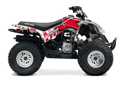 White Kollector graphic kit for Can-Am DS 90 ATV