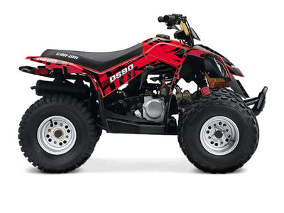 Red Kollector graphics tailored for Can-Am DS 90