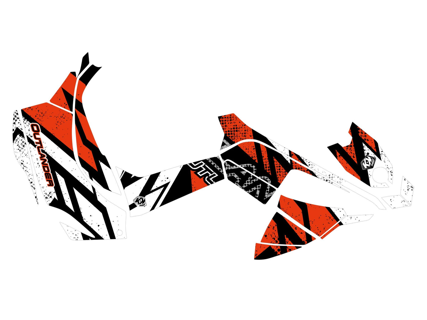 KIT GRAPHIQUE KRAFT POUR VTT CAN-AM DS 90 ROUGE