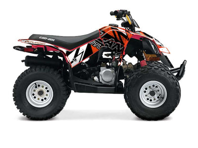 Red kraft-style decals for Can-Am DS 90 ATV