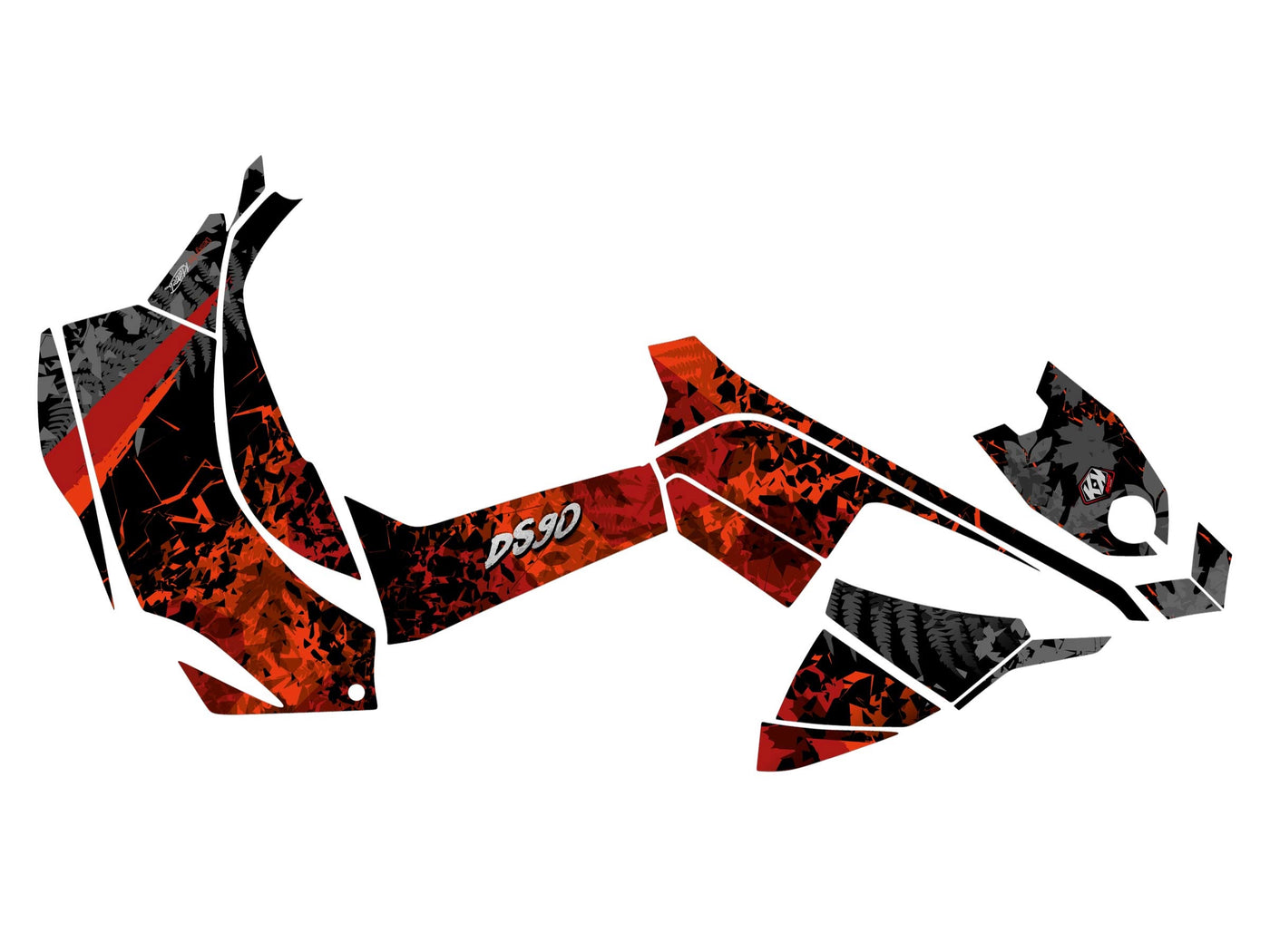 KIT GRAPHIQUE CAN-AM DS 90 ATV LEAF ROUGE
