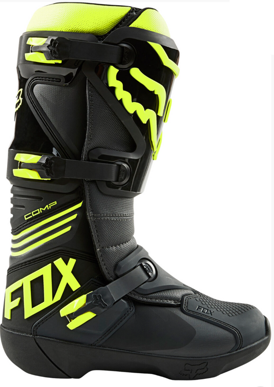 FOX COMP BOOT - BLACK/YELLOW MX22