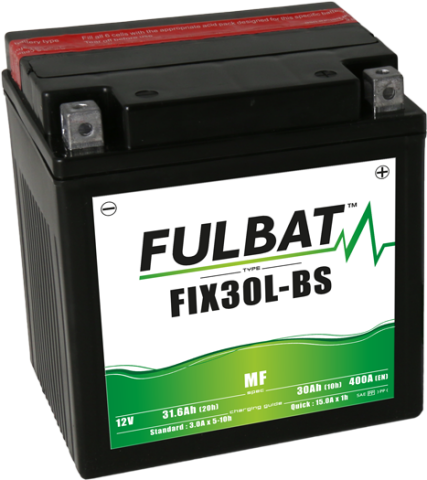 FULBAT BATTERY 12V/30AH FIX30L-BS (YTX30L-BS) 