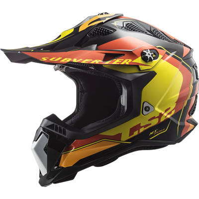 LS2 MX700 SUBVERTER ARCHED YELLOW RED 407003154