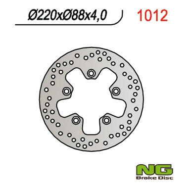 NG REAR BRAKE DISC KYMCO QUAD 250/300 (220x88x4) NG1012