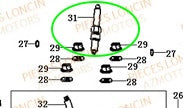 IGNITION SPARK PLUG LONCIN XWOLF 700 270960037-0001