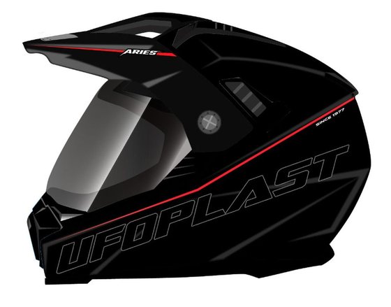 UFO Aries offroad / dual / tourer / crossover helmet with windshield, visor and sunblock