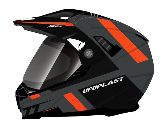 UFO Aries offroad / dual / tourer / crossover helmet with windshield, visor and sunblock