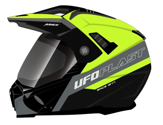 UFO Aries offroad / dual / tourer / crossover helmet with windshield, visor and sunblock
