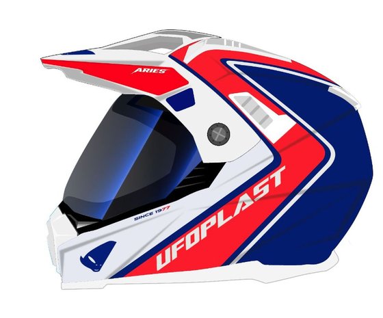 UFO Aries offroad / dual / tourer / crossover helmet with windshield, visor and sunblock