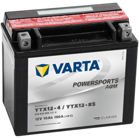 VARTA 12V/10AH-MOTO LF (YTX12-4/YTX12-BS) ACCESS 400